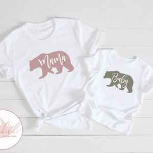 Mama Bear Baby Bear Our First Mothers Day Shirts, Mommy & Me Shirts, Matching Bear Family Shirts Mom and Baby Onesie® Mothers Day Shirt