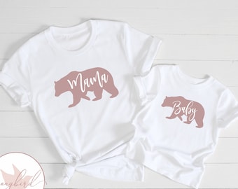 Mama Bear Baby Bear Our First Mothers Day Shirts, Mommy & Me Shirts, Matching Bear Family Shirts Mom and Baby Onesie® Mothers Day Shirt