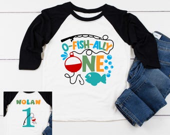O-FISH-ALLY ONE 1st Birthday Boy Shirt, Fishing Themed Mom Dad Matching Family Shirts, Fishing First Birthday Shirt, Personalized