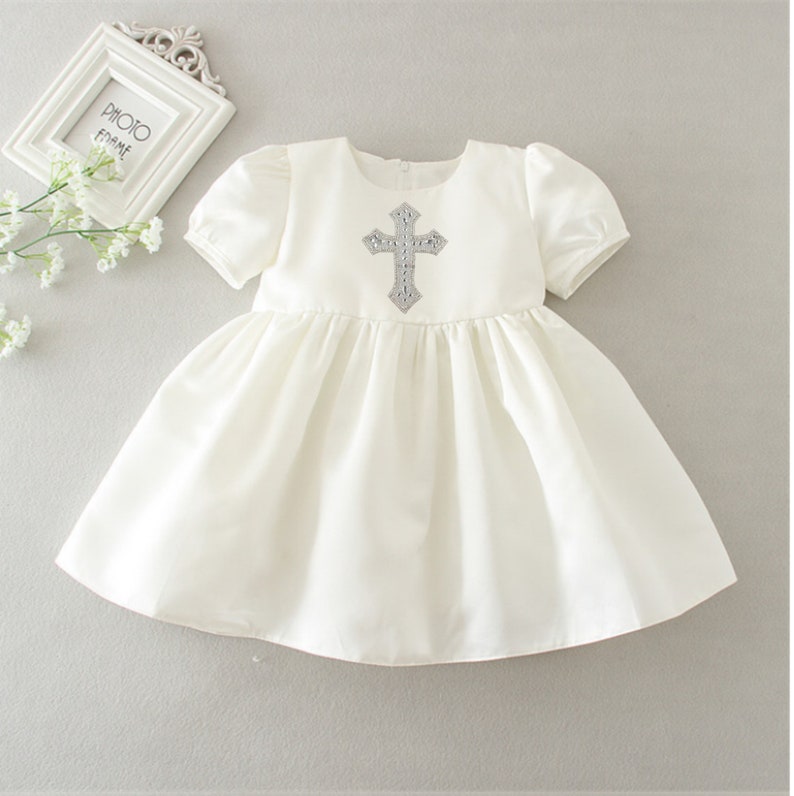 Vestido de bautizo de niña, vestido de bautismo de encaje blanco para niñas, traje de vestido largo de encaje para niñas con capó, vestidos de bautismo de encaje para niñas imagen 2
