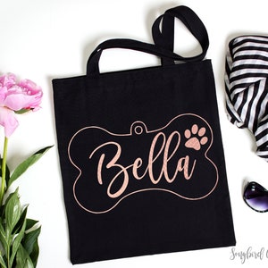 Custom Dog Mom Gift, Personalized Pet Bag, Custom Pet Bag, Custom Pet Tote Bag, Pet Gift, Personalized Tote Bag Women, Cotton Canvas Tote