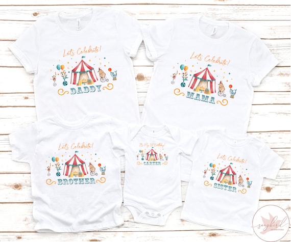 Family Circus Shirts, Carnival Birthday Party Shirts Family Matching Circus Tees Party 1st 2nd 3rd 4th 5th Birthday First Birthday Boy Shirt