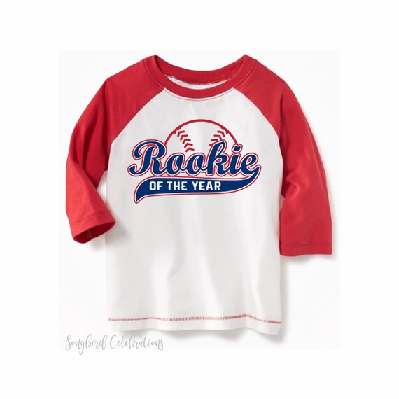 Rookie of the Year First Birthday Boy Baseball Shirt 1st 