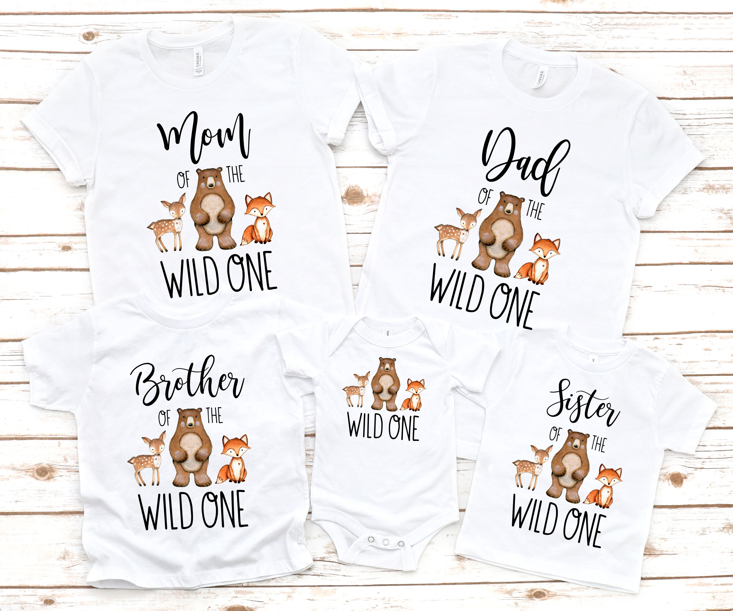 Wild One, 1st Birthday, Infant Baby V-Neck Baseball Raglan T-Shirt in 5 Colors in Sizes 6 Months-24 Months