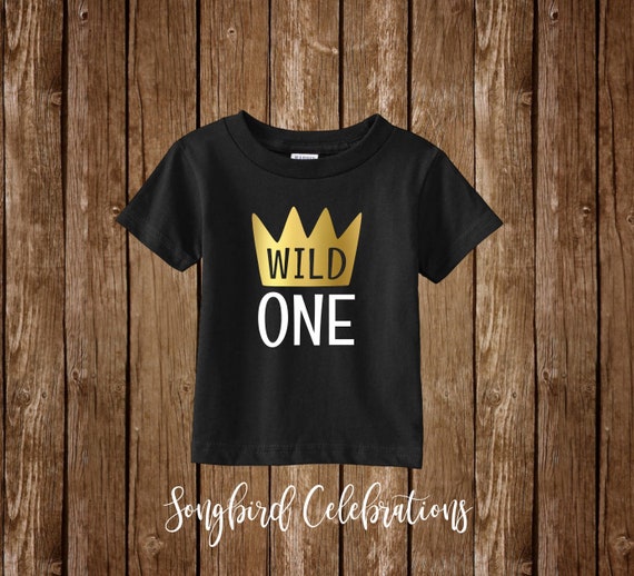 Wild One 1st Birthday Shirt for Boys Wild One Baseball Tee Shirt for Boys 1st Birthday