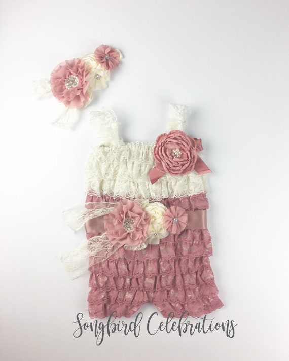 Antique Mauve Lace Ruffle Collection Antique Mauve Lace Ruffle Collection