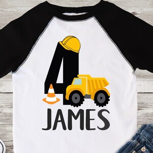 4th Birthday Boy Construction Shirt Fourth Birthday Boy Shirt Four Word ...