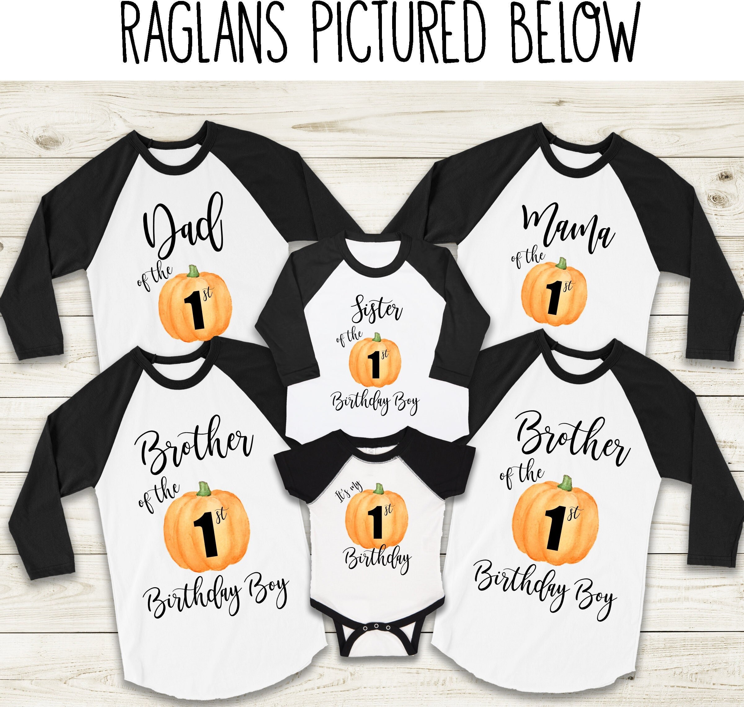 Matching Family Fall Pumpkin Birthday Party Shirts 1st Birthday