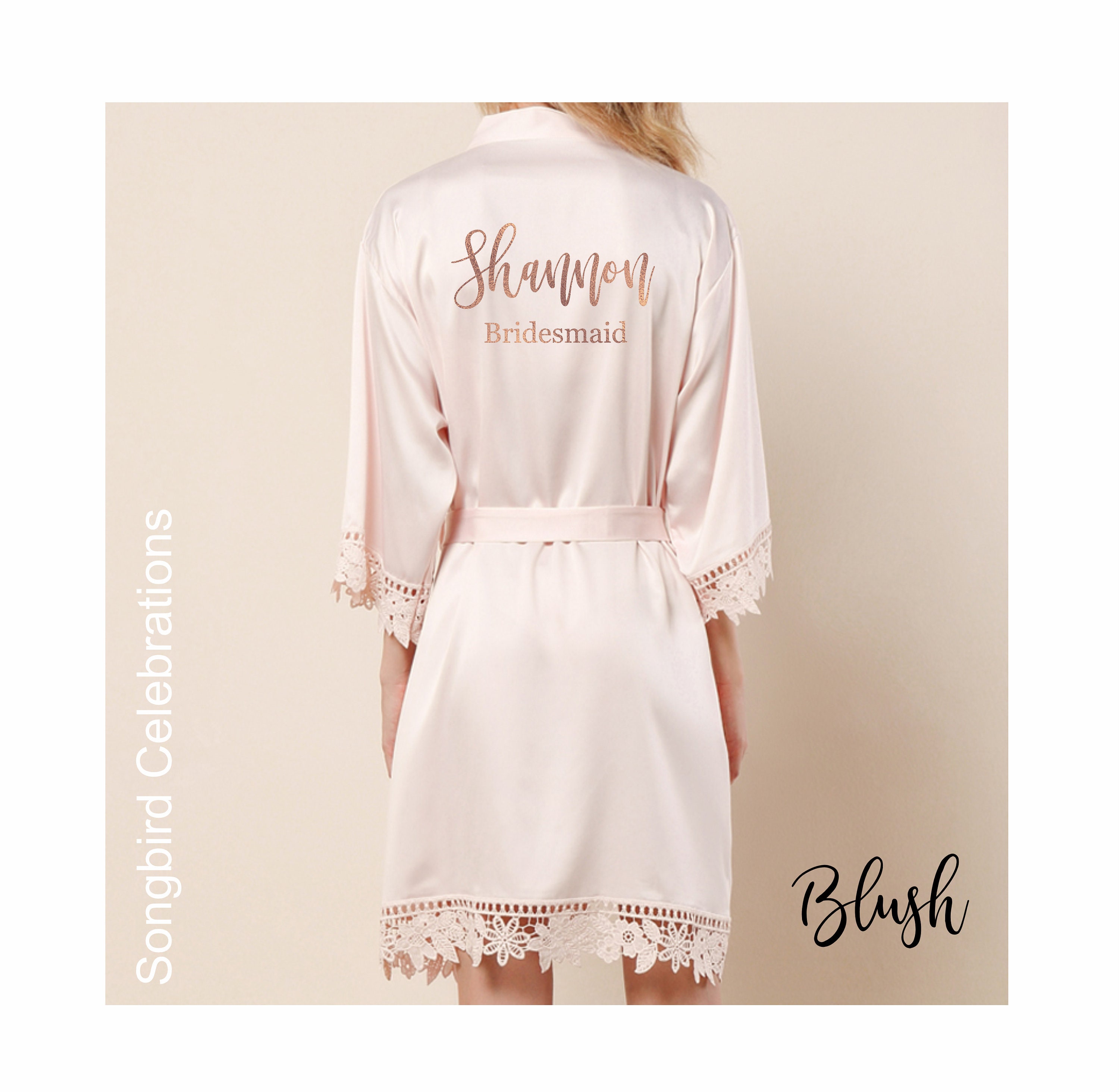 Bridesmaid Robes Bridal Party Satin Robes Bride Wedding Party Etsy