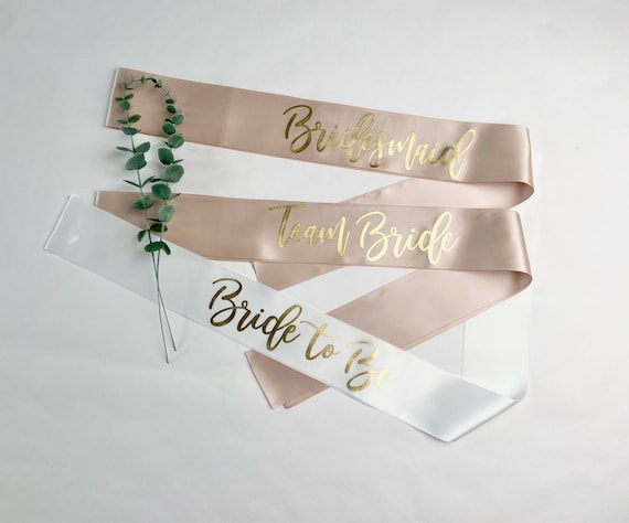 Bride to Be Sash Team Bride Sash Bachelorette Sash Personalised