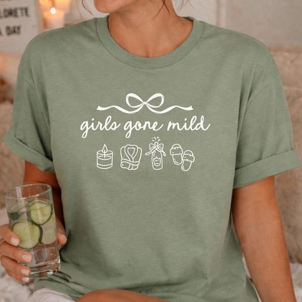 Girls Gone Mild Sage Green Bachelorette Shirts | Bride Gone Mild Bridal Party Spa Shirt | Spa Weekend | Bridesmaid Shirts | Bach Party
