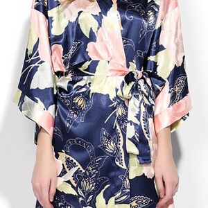 Floral Satin Robe Robes Christmas Gift for Wife Gift for Mom Gift for ...