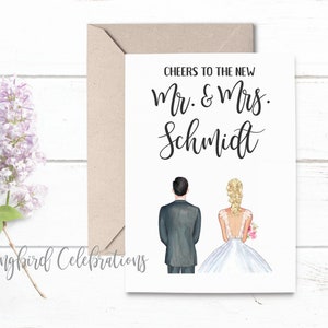 CARTE DE MARIAGE PERSONNALISABLE Carte de vœux Carte de fiançailles Cadeau de mariage Carte de mariage personnalisée Carte de mariage personnalisée