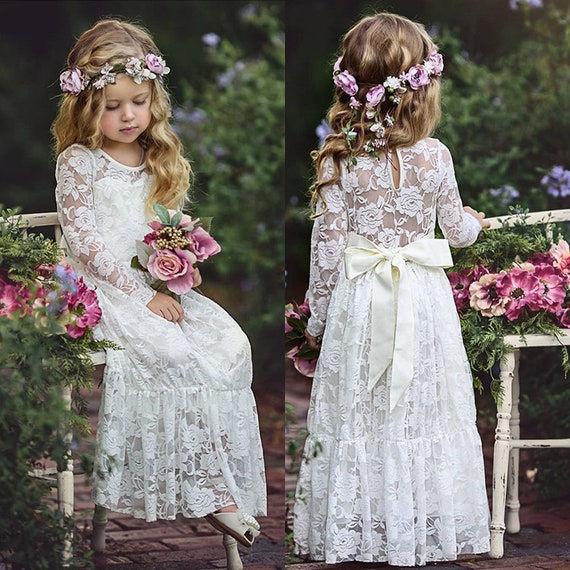 long sleeve flower girl dresses