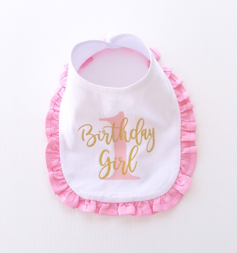 First Birthday Girl Dress, First Birthday Tutu Outfit Girl, Pink and Gold One Tutu Outfit, Cake Smash Outfit Baby Girl, First Birthday Bib image 4