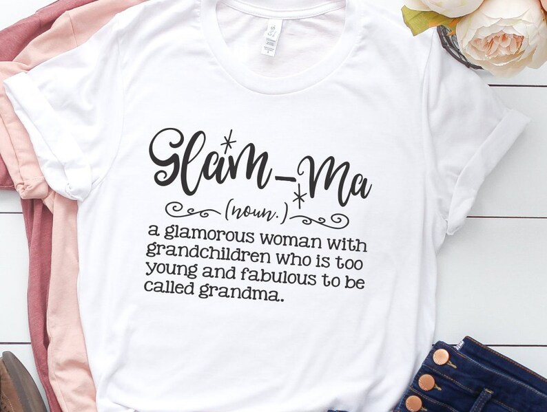 Glam-ma Definition Shirt Funny Grandma Shirt Mother in Law Christmas Gift Fun Gift for Grandma Gift for Her Mom Mothers Day Glam Grandma image 2