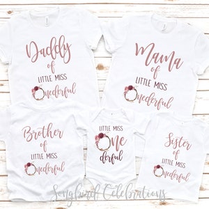 Little Miss Onederful 1st Birthday Girl Onesie®, First Birthday Girl Matching Family Shirts, Baby Flutter Sleeve Bodysuit Cake Smash