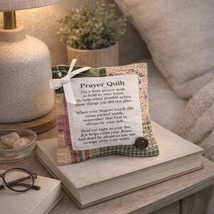 Pocket Prayer Quilt – Mini Prayer Quilt Comfort Gift, Angel Charm Faith ...