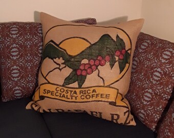 Sustainable furnishing with coffee bag, pillowcase "San Rafael", ca.60 x 60 cm