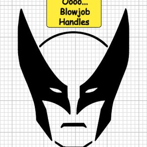 Deadpool Wolverine BJ Handles / Water Bottle/Laptop Decal vinyl sticker No Background