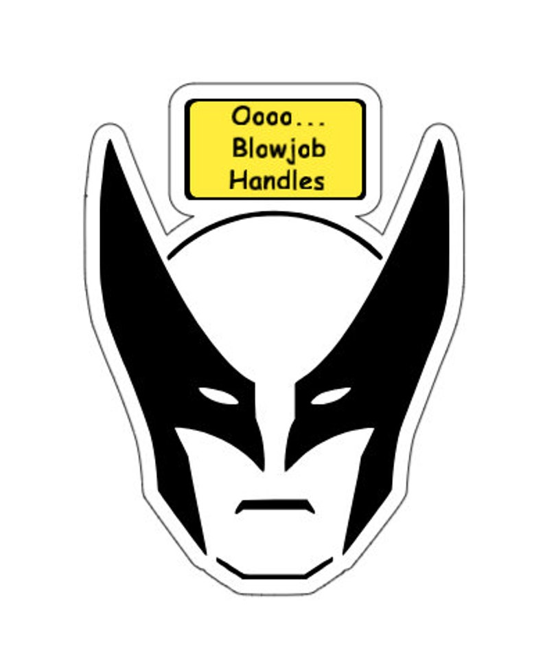 Deadpool Wolverine BJ Handles / Water Bottle/Laptop Decal vinyl sticker image 2