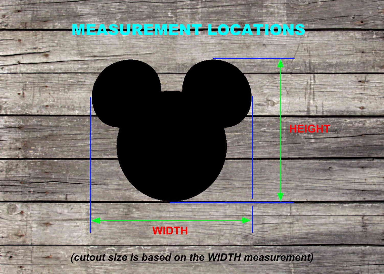 Mickey Mouse Inspired Head Cutout Mouse Head Shape | Etsy