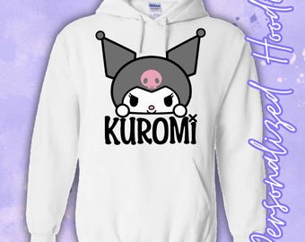 Kuromi Hoodie|Personalized|Helllo Kitty Characters|Cute|Gift|Adult|Youth|Christmas gift idea