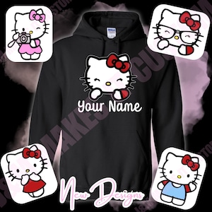 Helllo Kitty Hoodie|Personalized|Cute|Comfy|Adult|Youth| New Designs|Perfect Gift| Christmas Gift Idea