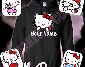Personalized Helllo Kitty Hoodie | Custom Name Hoodie