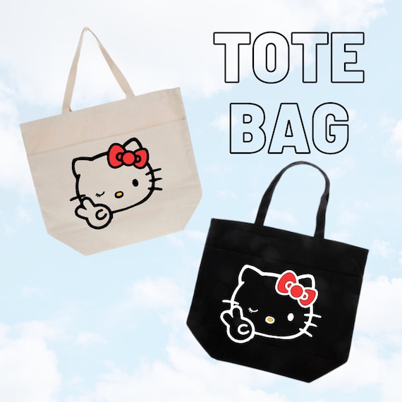 Helllo Kitty Tote Bag: Personalized Cotton Canvas Shopping Bag
