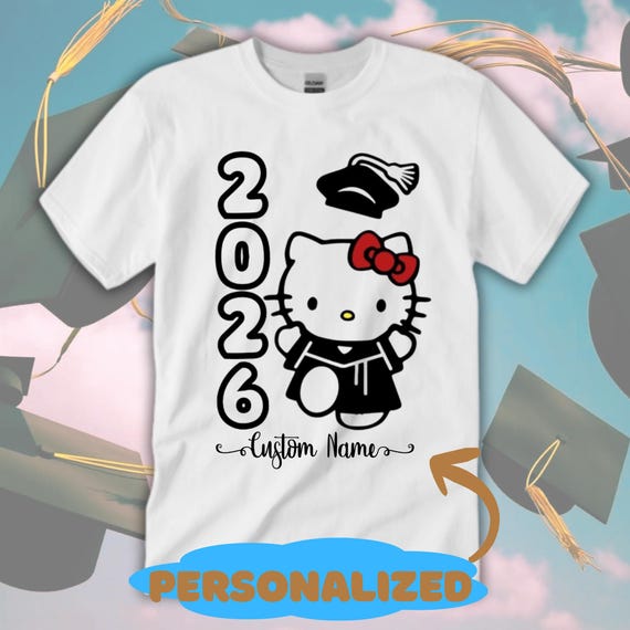 Helllo Kitty Graduation Shirt: Class of 2025 Senior Gift