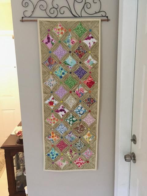 Cathedral Window Table Runner or Wall-hanging 44x16 Inches - Etsy