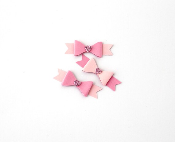 Pink Bow Cupcake Toppers Cupcake Toppers Pink Party Etsy