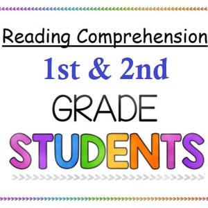 First & Second Grade Reading Comprehension Worksheets Stories with Questions| Printable Digital Download| Educational| School |Homeschooling