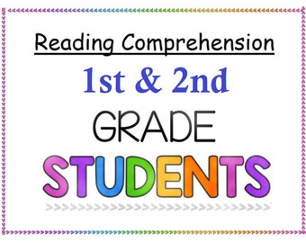 1st & 2nd Grade Reading Comprehension Worksheets (Digital Download)