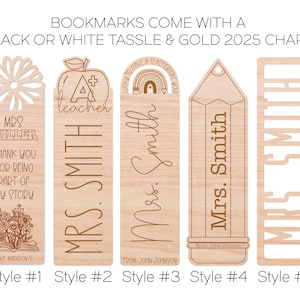 Custom Engraved Wooden Bookmark - Personalized Teacher Gift - Teacher Appreciation Week Ideas - Thank You For Being Part Of My Story