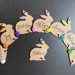 Personalized Bunny Rabbit Easter Basket Tags