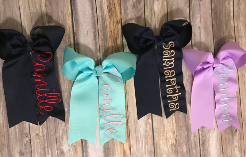 Personalized Full Name Hair Bows for Girls Assorted Colors Etsy