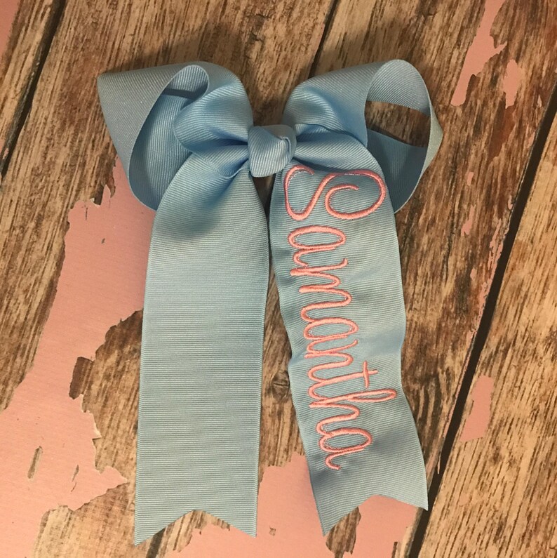 Personalized Full Name Hair Bows for Girls Assorted Colors Etsy