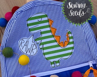 Dinosaur RAWR Applique Embroidery Design ***INSTANT DOWNLOAD
