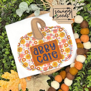 Autunno bella zucca ricamo Applique Design ***DOWNLOAD immediato