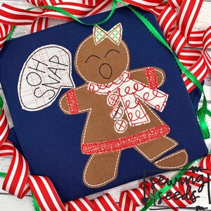 Gingerbread Girl Oh Snap! Christmas  Applique Embroidery Designs ***INSTANT DOWNLOAD