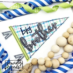 BIG Brother Flag Pennant Design File for Embroidery Machine Instant Download