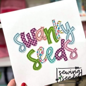 Swanky Seeds Font Applique Embroidery Design ***INSTANT DOWNLOAD