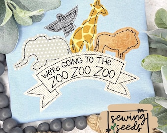 We gaan naar het ZOO Applique Borduurontwerp ***INSTANT DOWNLOAD