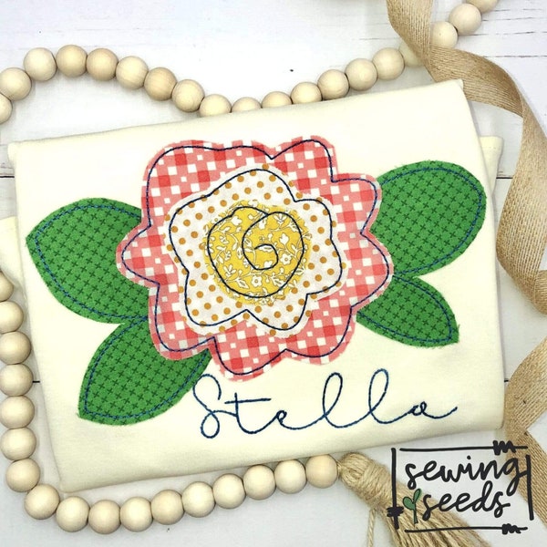 Shabby Floral Flower File for Embroidery Machine Instant Download
