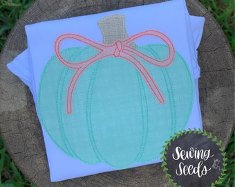 Piezas de calabaza con diseño de bordado de apliques de lazo ***DESCARGA INSTANTÁNEA
