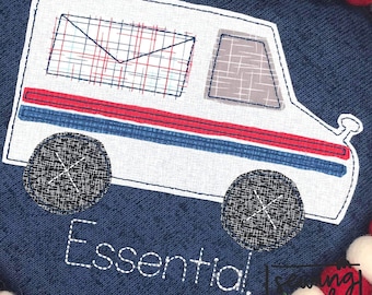Mail Truck Applique Embroidery Design ***INSTANT DOWNLOAD