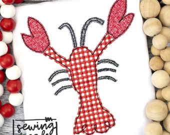 Crawfish Applique File for Embroidery Machine Instant Download