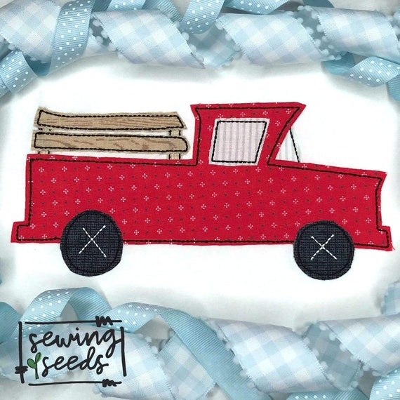 Vintage Truck Applique Embroidery Design INSTANT DOWNLOAD Etsy